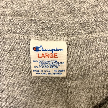 80s　Champion　ヴィンテージTシャツ　88/12　ショートスリーブ　フットボールT　TEMPLE OWLS　トリコタグ　USA製　チャンピオン　(S2481)