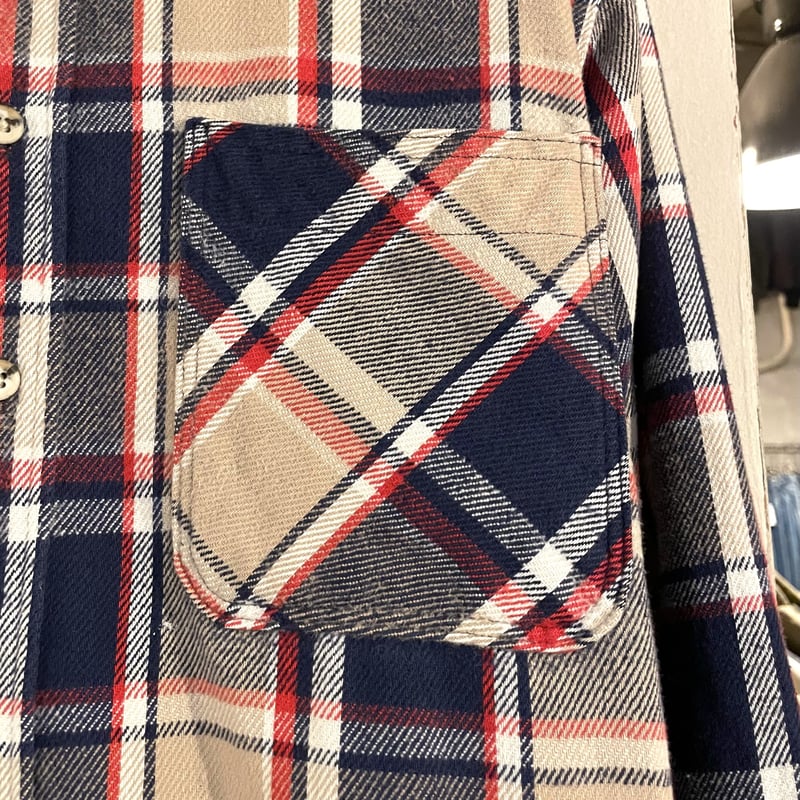 80s BIG MAC × ST JOHN'S BAY ネルシャツ ダブルネーム M USA製