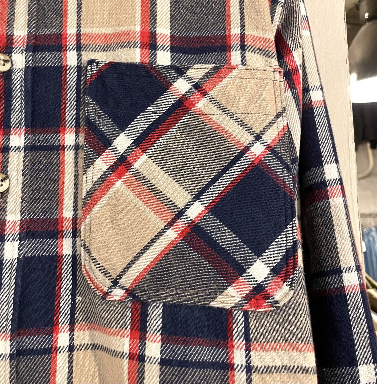 80s BIG MAC × ST JOHN'S BAY ネルシャツ ダブルネーム M USA製