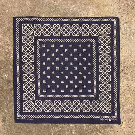 Bandana　ヴィテージバンダナ　虎　50s　紺　新品　(S0302)