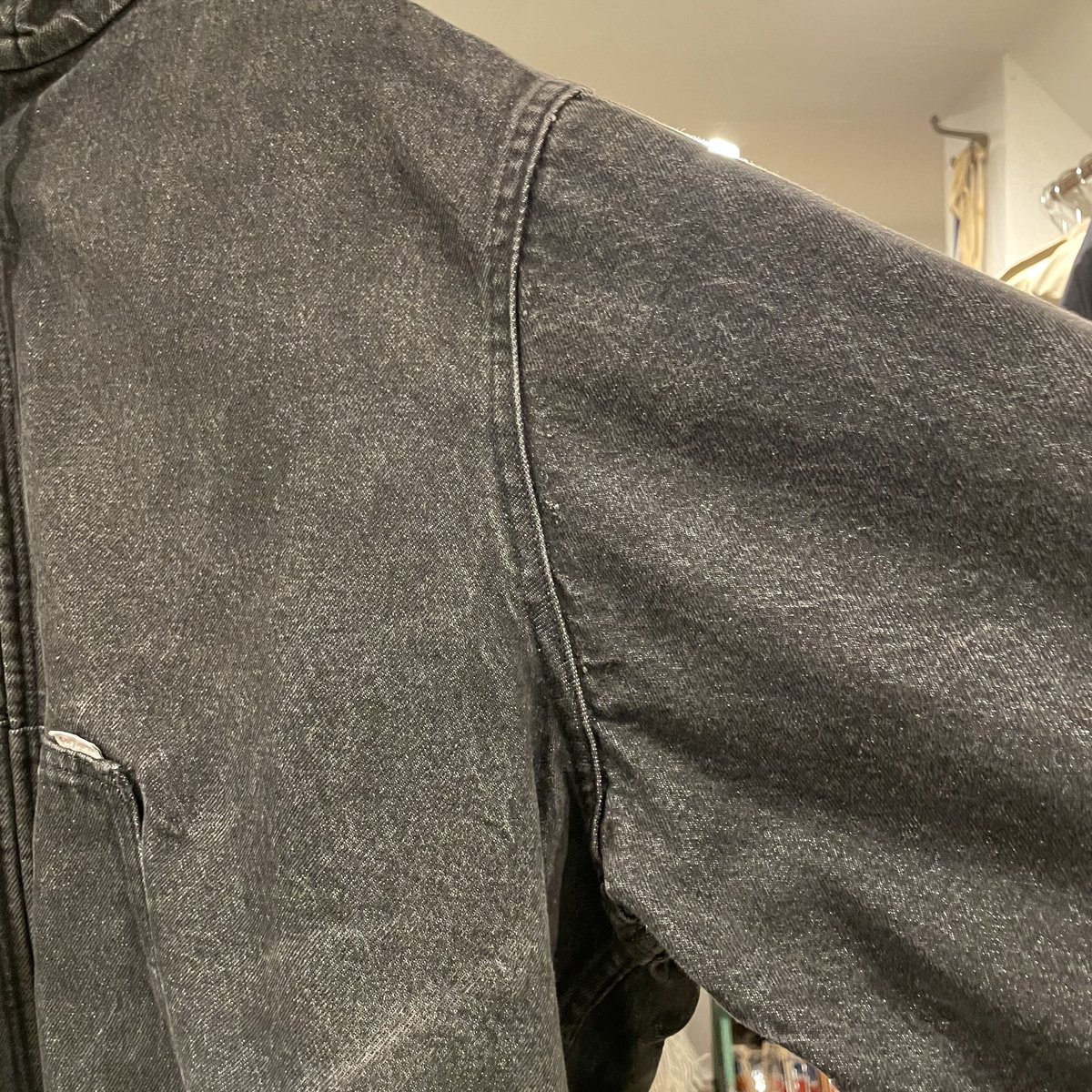 carhartt 80s USA製 ブラックデニム アクティブジャケット XXL carhartt 80s USA製 ブラックデニム アクティブジャケット XXL