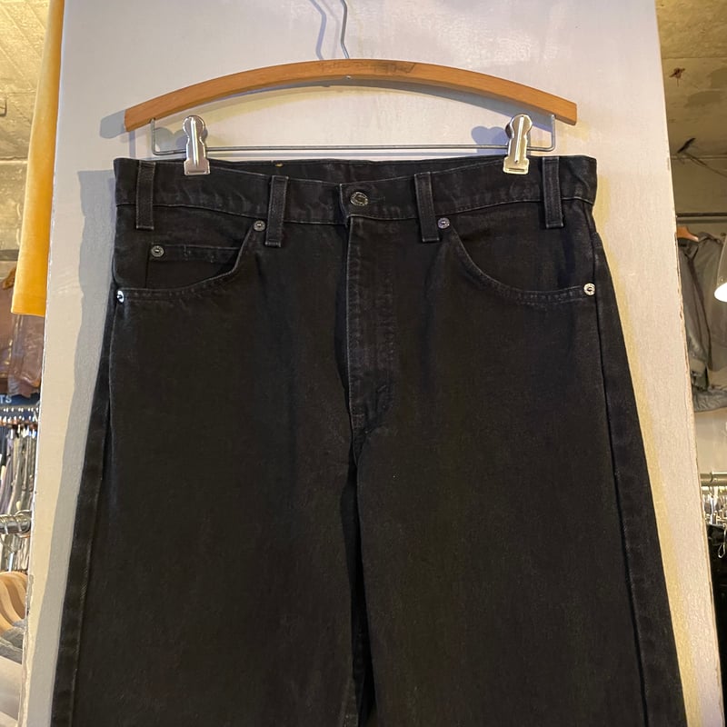 90s Levi's 505 ブラックデニム パンツ 32×32 USA製 オレンジ 90s Levi's 505 ブラックデニム パンツ 32×32 USA製 オレンジ