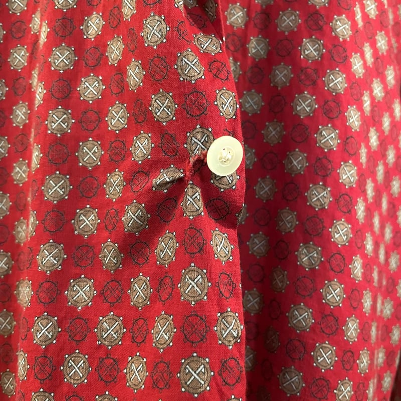 60s CAMPUS Vintage Shirt コットンシャツ USA製 総柄 ボックスシル...