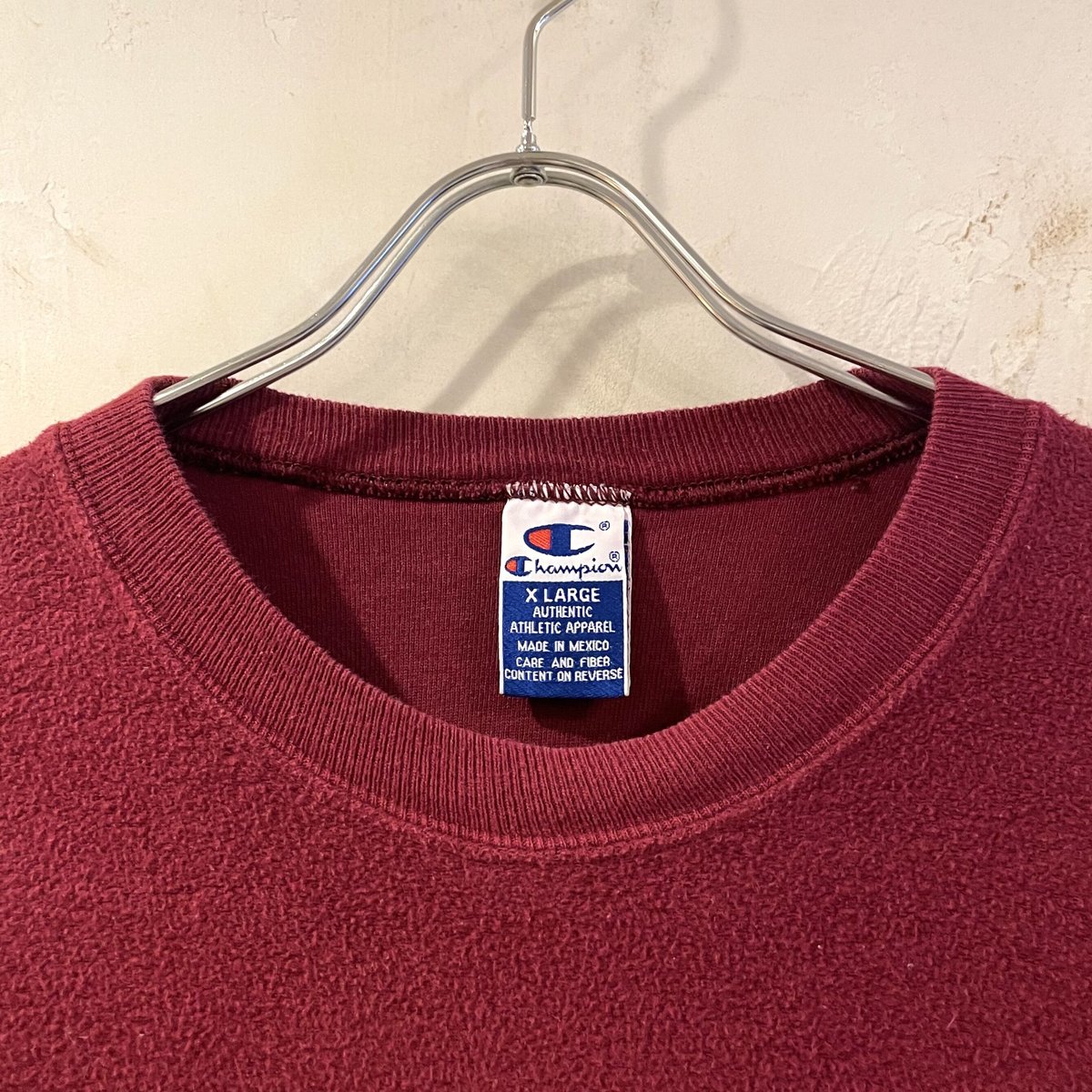 90s Champion インサイドアウトスウェット ワインレッド