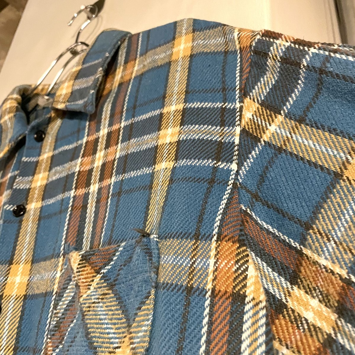 Sears KINGS ROAD 70s ネルシャツ 15-15 1/2 マチ付 中古・古着通販】Sears (シアーズ) KINGS ROAD (キングスロード) 70's