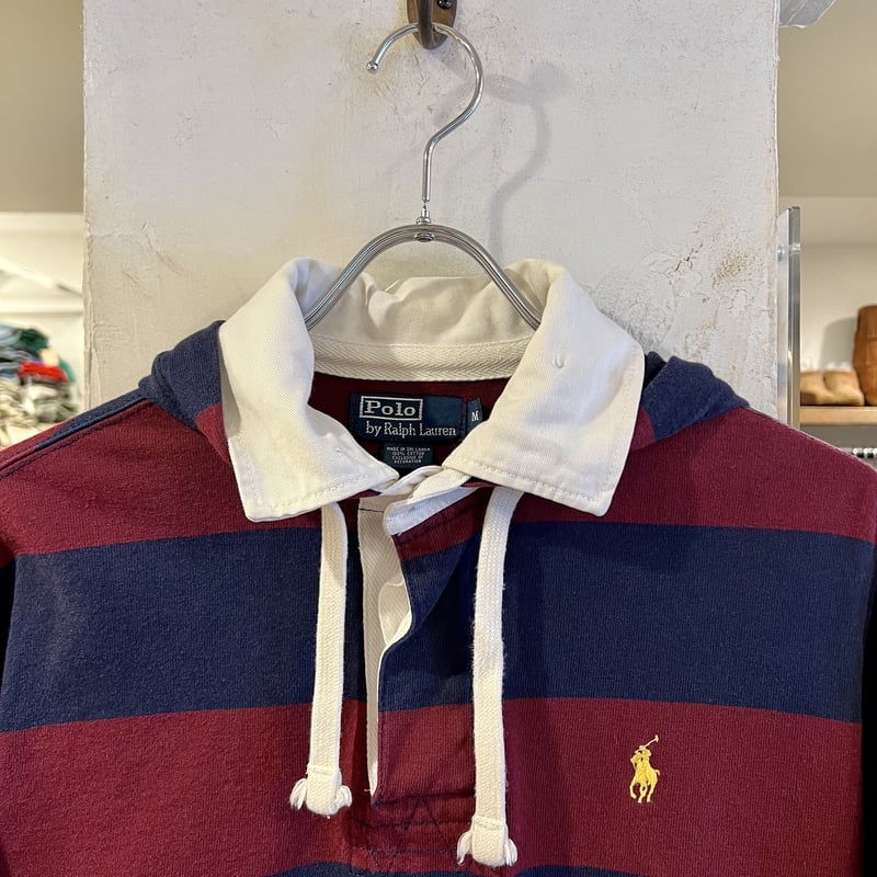POLO by Ralph Lauren L/Sラガーシャツ ラルフローレン ボーダー柄 フー