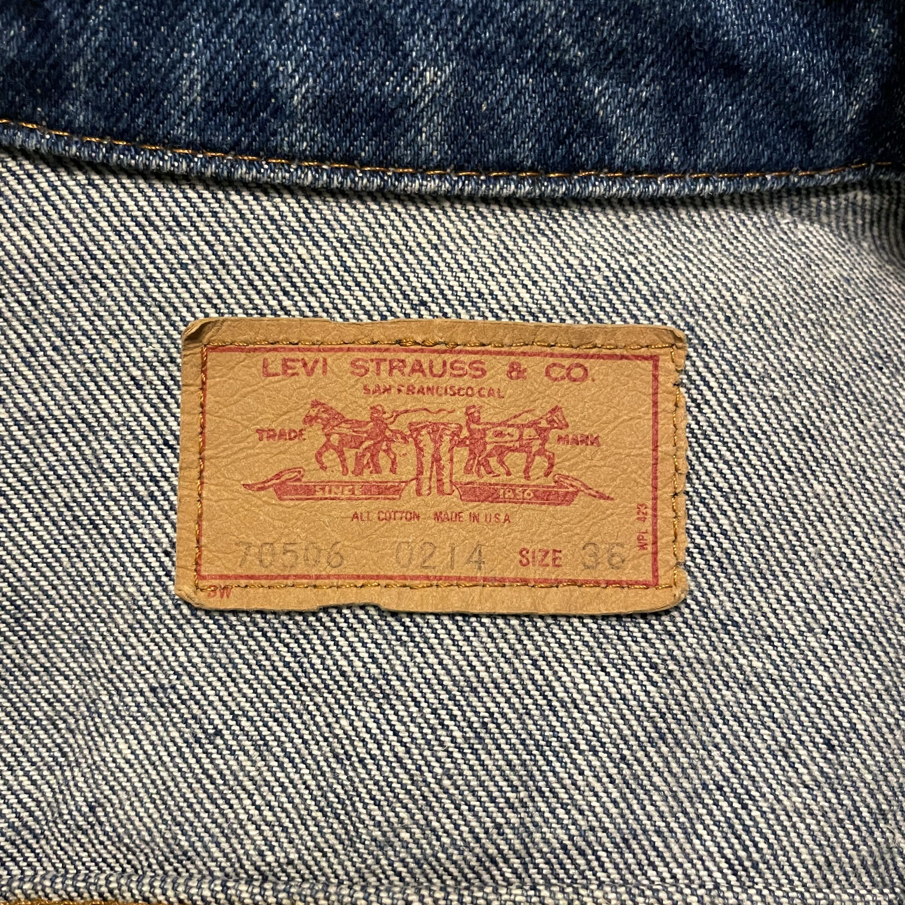 80s Levi's 70506-0214 デニムジャケット サイズ36 リーバイス USA製