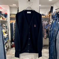IZOD　アクリルカーディガン　アイゾッド　USA製　ネイビー　L　(S3537)