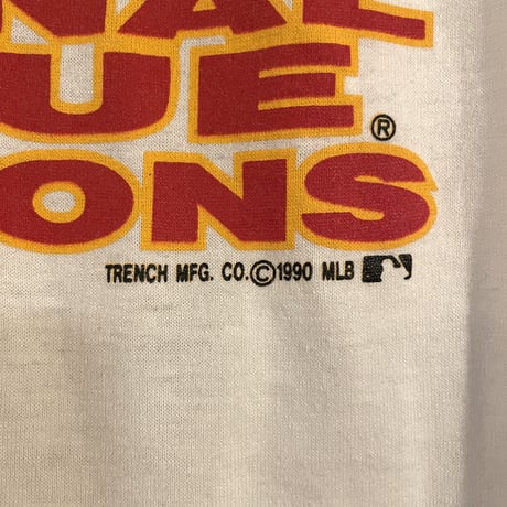 80s　MLB　CINCINNATI REDS　ショートスリーブTシャツ　NATIONAL LEAGUE CHAMPIONS　©︎1990年　シンシナティ レッズ　(S2505)