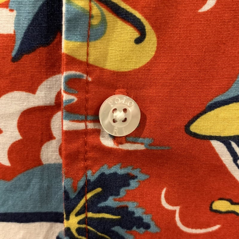 【現行タグ】ポロラルフローレン　アロハシャツ オープンカラー　大きいサイズ POLO RALPH LAUREN 90's 米国製 MADE IN USA ラルフローレン