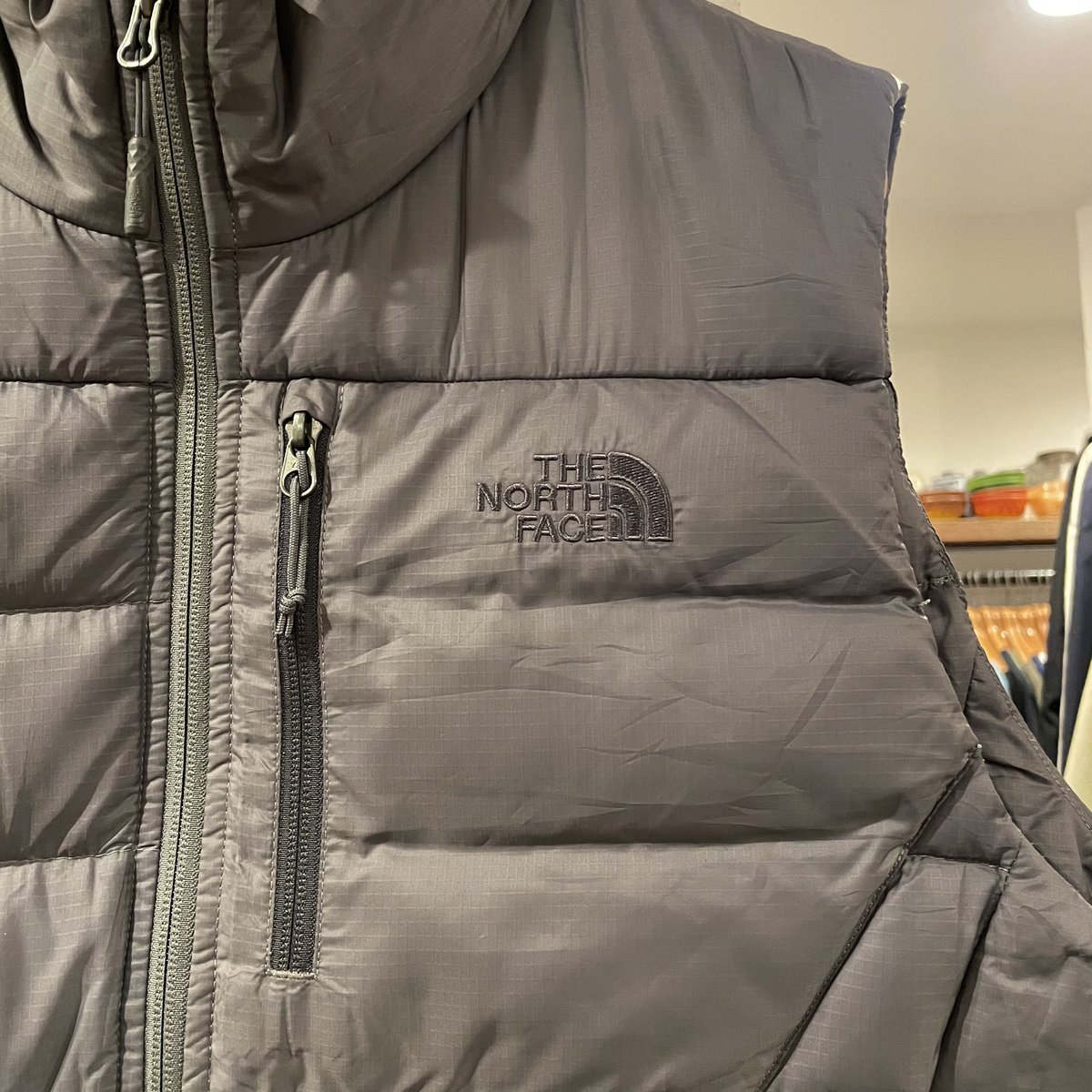 THE NORTH FACE ダウンベスト ５５０フィル グレー Ｍサイズ ノース