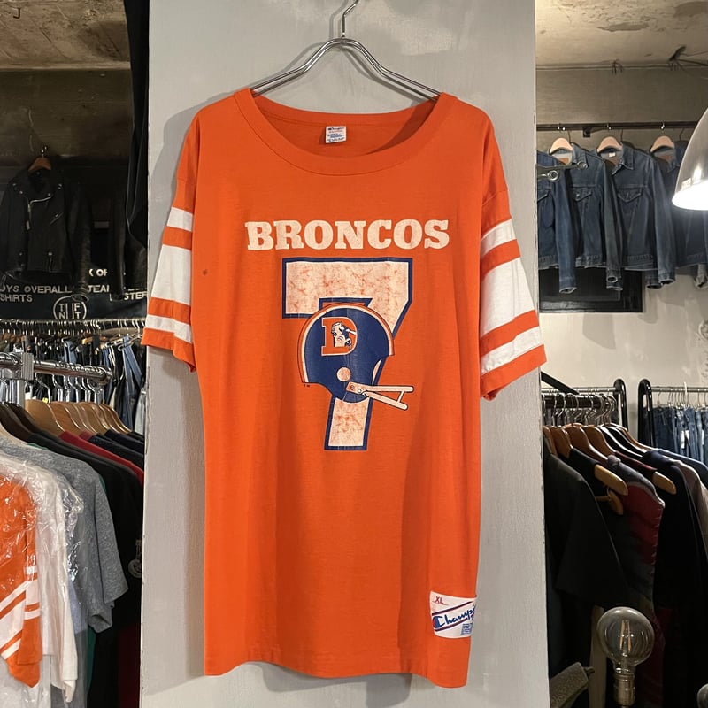 80s Champion フットボールT BRONCOS ナンバリング USA製
