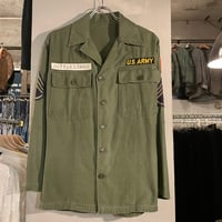 50s US MILITARY ユーティリティシャツ 月桂樹ボタン ミリタリーシャツ