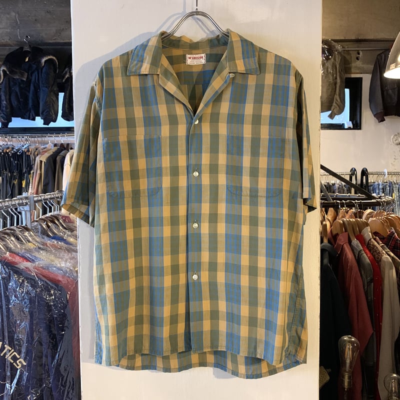 60s McGREGOR オープンカラーシャツ ショートスリーブ チェック 60s McGREGOR オープンカラーシャツ ショートスリーブ チェック