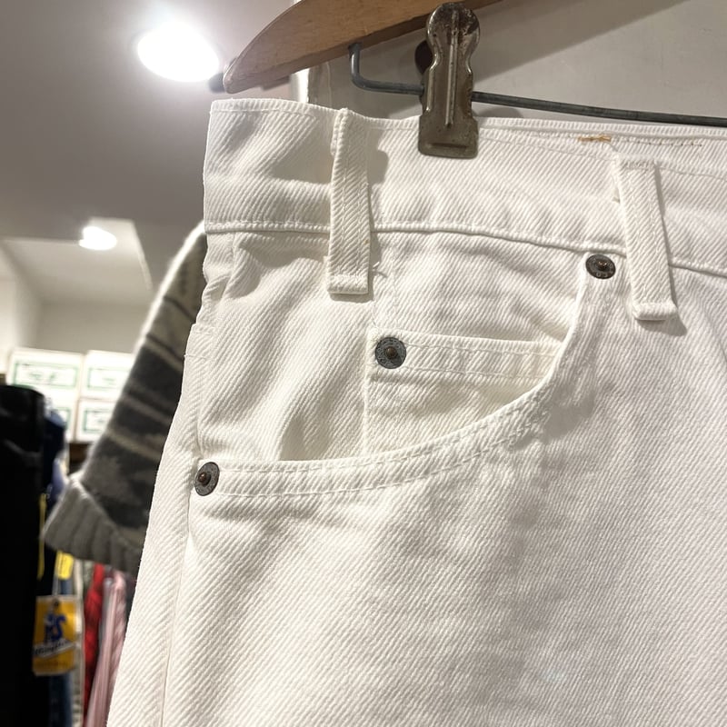 90s Levi's 505 リーバイス ホワイトデニムパンツ ボタン裏575 USA製 19