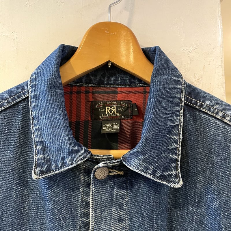 初期90's RRL Black Denim Jacket 三つ星タグ