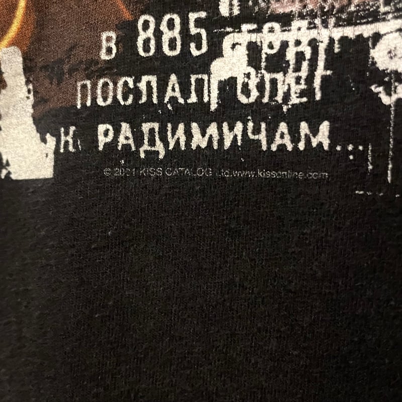 kiss 2001 バンドTシャツusa製 ツアー総柄大判00s