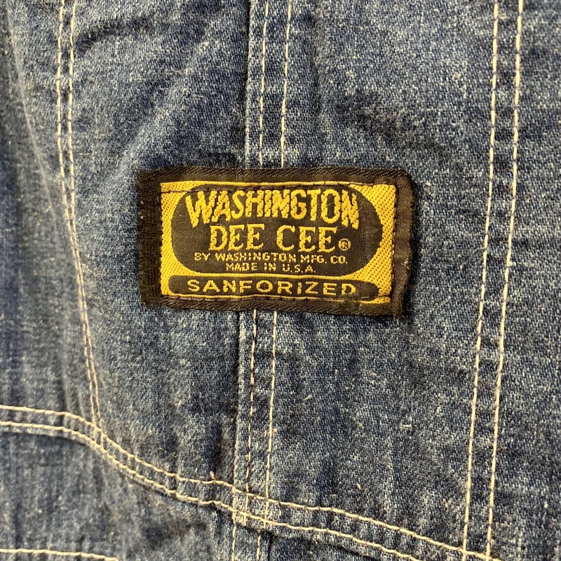 60s USA製 ワシントンディーシー オーバーオール 総柄 vintage 70s 80s Washington DC ワシントンDC オーバーオール サロペット W36