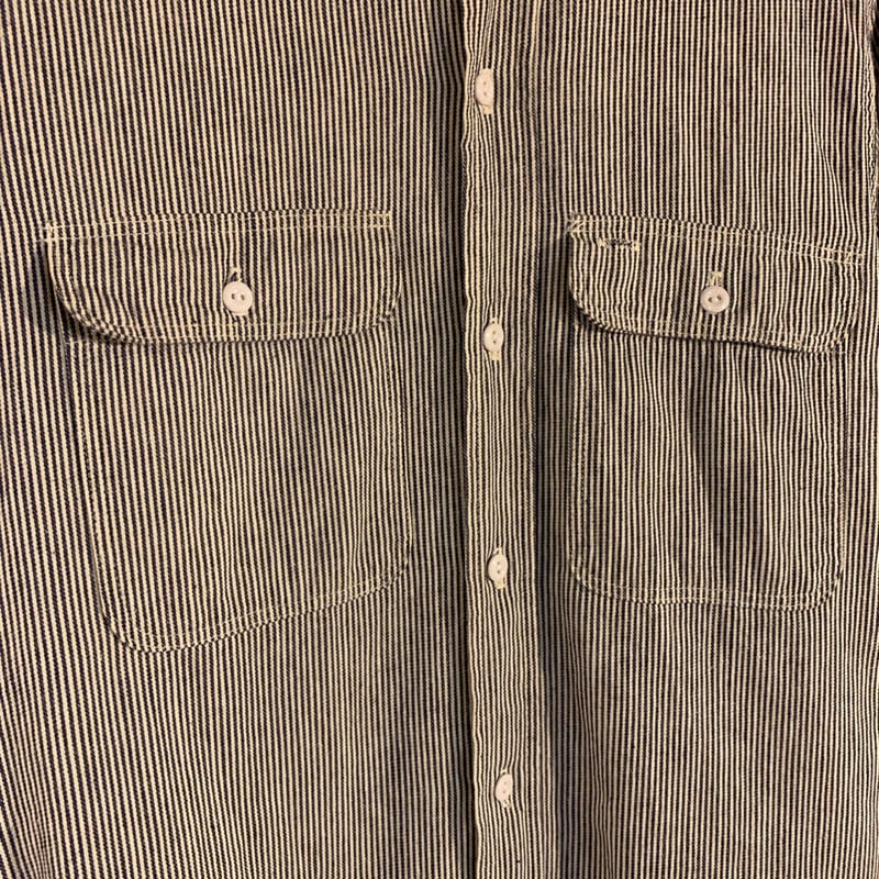 70s BIG MAC ヒッコリーストライプシャツ ワークシャツ COTTON 100% L/