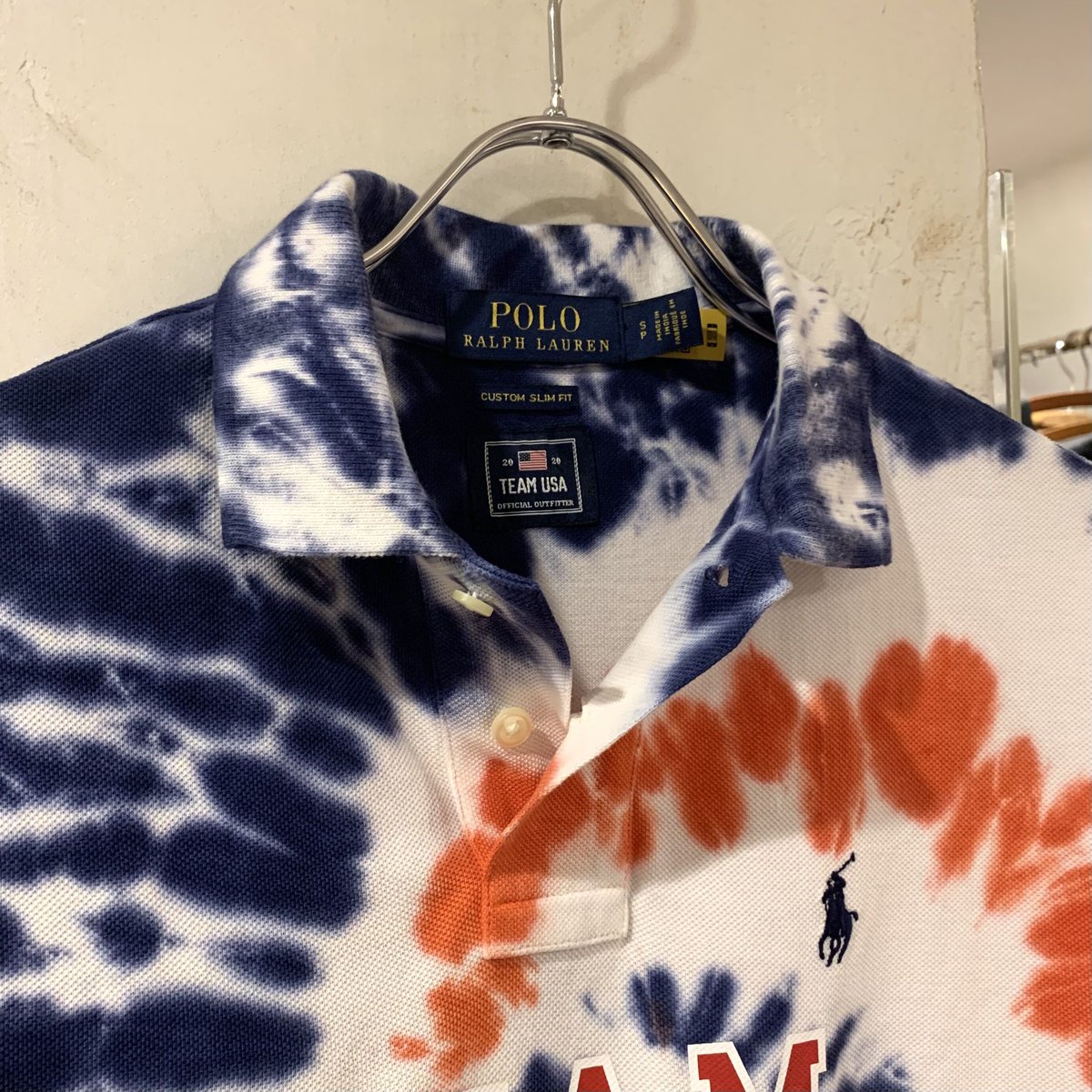 Ralph Lauren S/Sポロシャツ タイダイ染め TEAM USA ラルフ