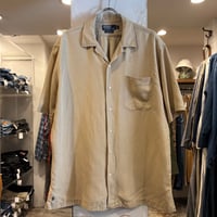 Polo by Ralph Laure　S/S オープンカラーシャツ　CALDWELL　Size L　ポロ ラルフローレン　リネン×シルク　(S5608)