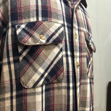 80s　FIVE BROTHER　L/S ネルシャツ　Size XL　コットンシャツ　ファイブブラザー　(S5711)