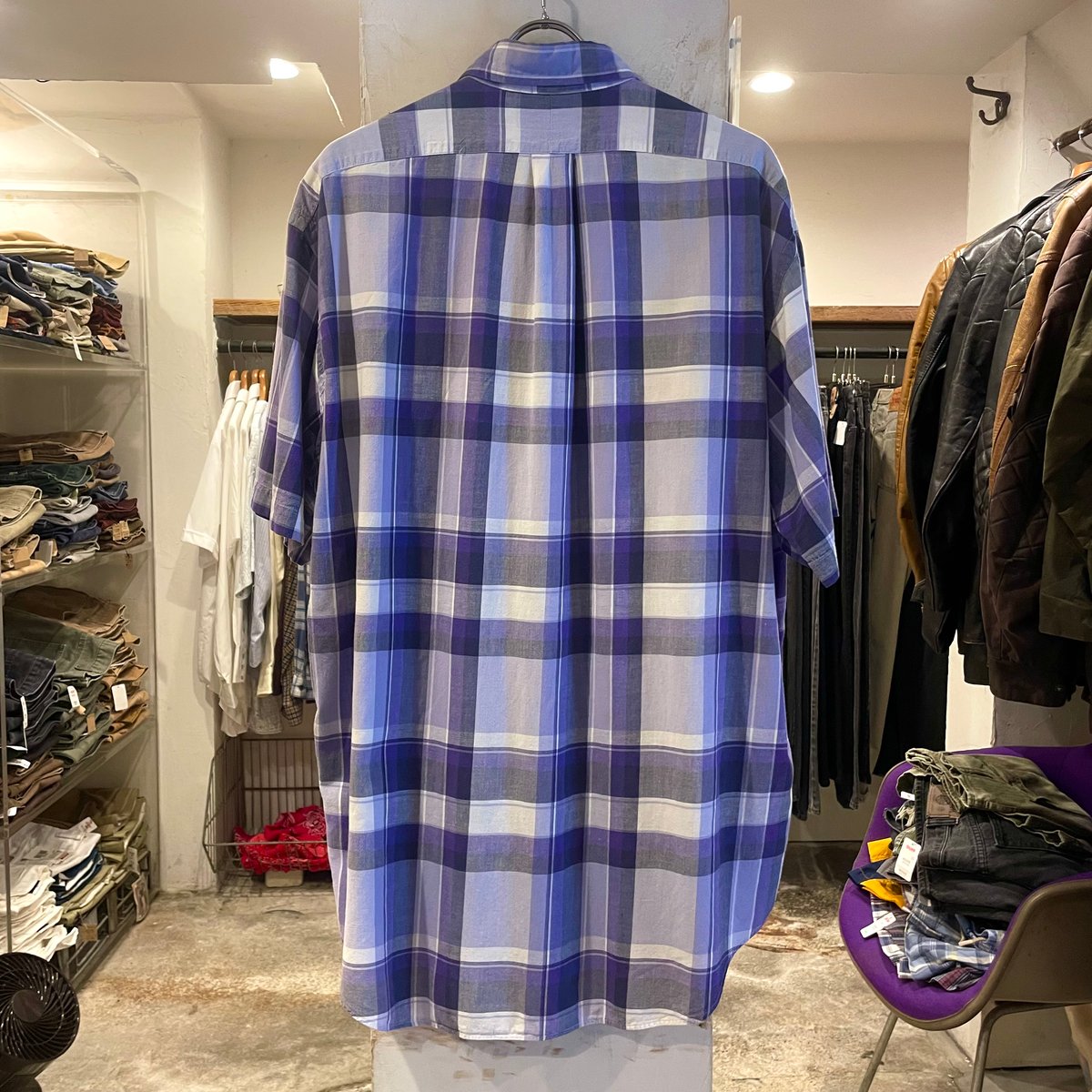 684)Ralph Lauren半袖シャツＬボタンダウンBLAKE90sアメカジ 684)Ralph Lauren半袖シャツLボタンダウンBLAKE90sアメカジ