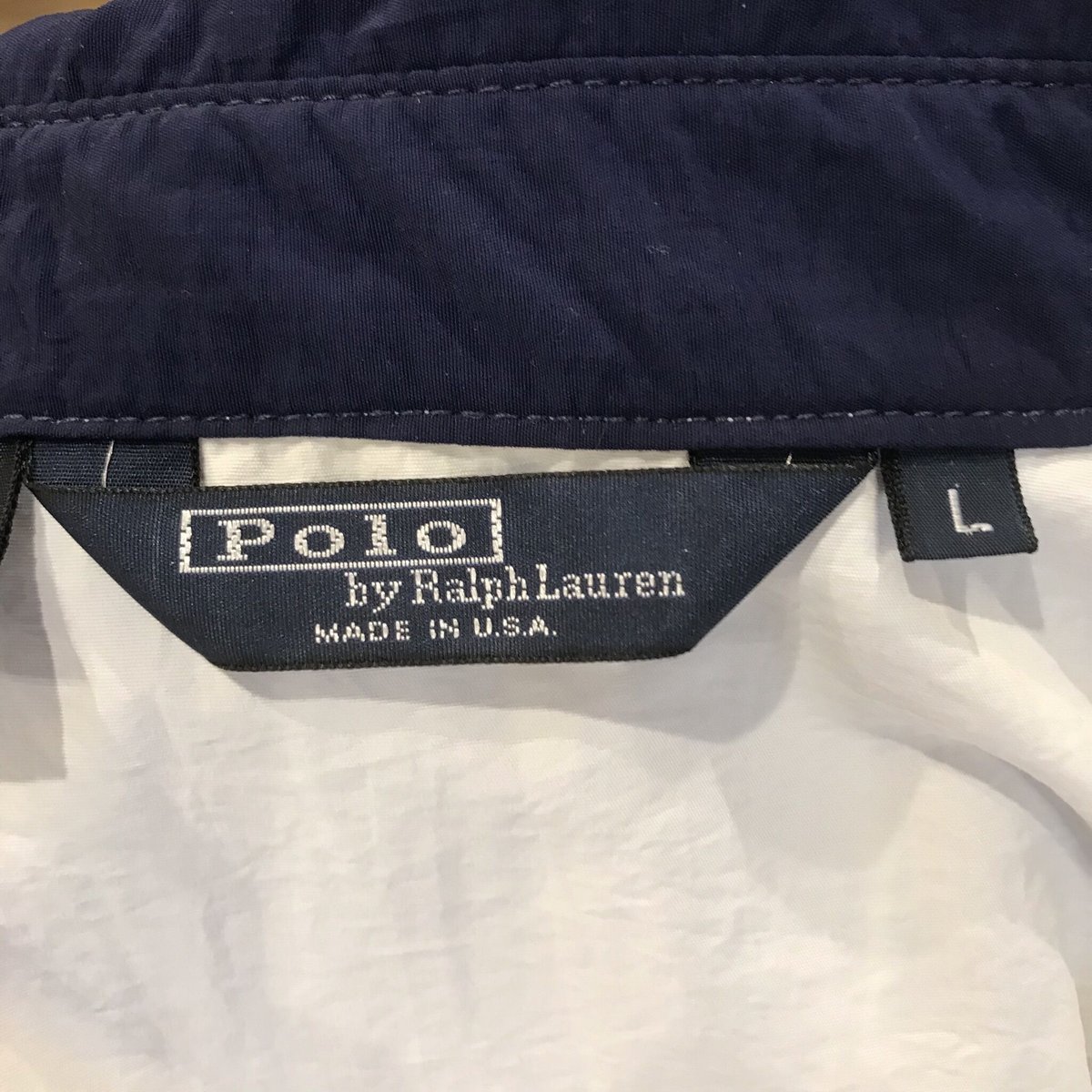 POLO RALPH LAUREN ナイロンジャケット 白 USA製 ラルフローレン
