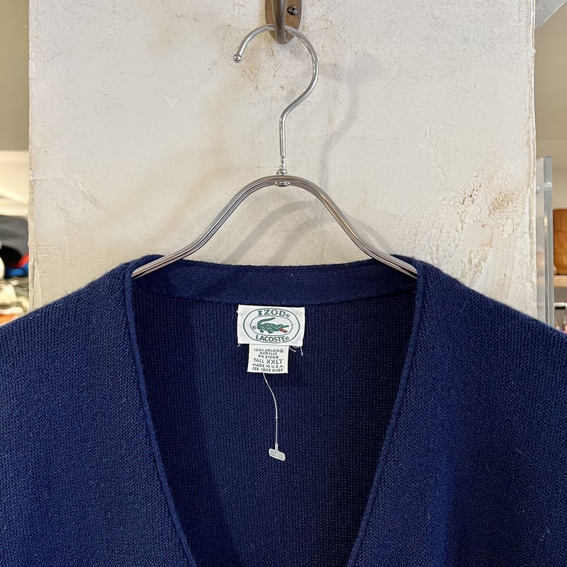 80s IZOD LACOSTE アクリルカーディガン アイゾッドラコステ USA 80s IZOD LACOSTE アクリルカーディガン アイゾッドラコステ USA