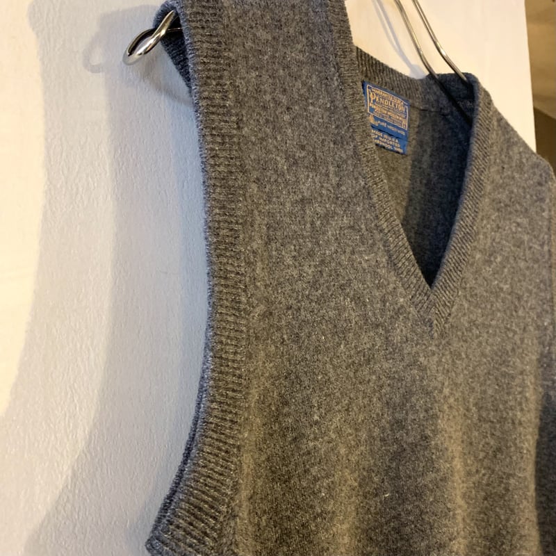 70s PENDLETON ペンドルトン ウールベスト virgin wool グレー USA