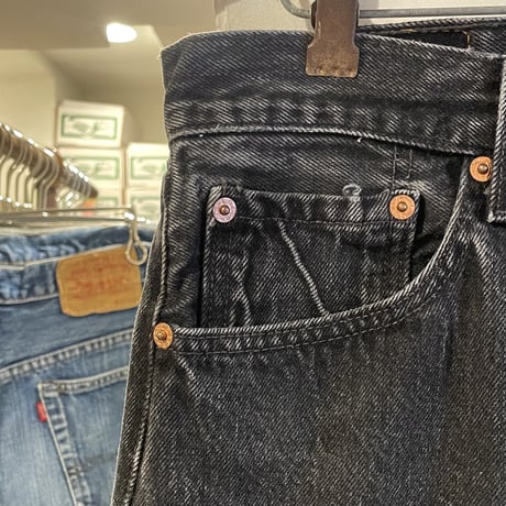 Levi’s 501　90年代　リーバイス501　後染めブラックデニム　ボタン裏680　USA製　1996年　(S1289)