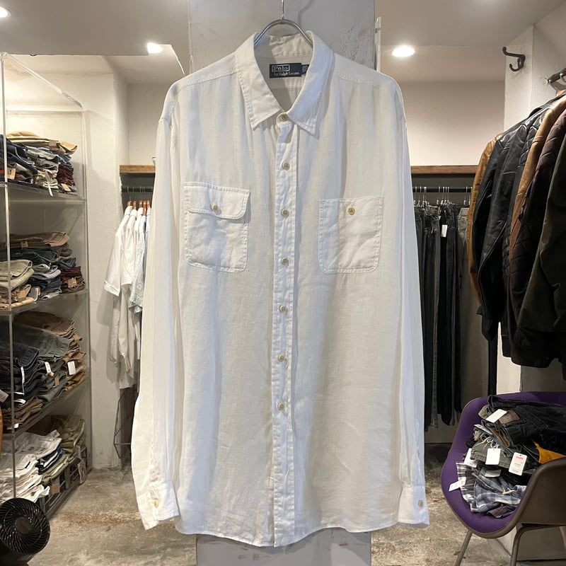 Polo by Ralph Lauren L/Sシャツ ラルフローレン Size XXL ホワ