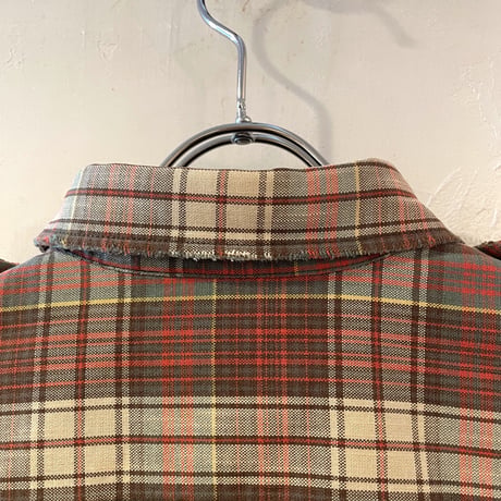 RRL RALPH LAUREN　エポレット　コットンシャツ　チェック柄　マチ付き　ダブルアールエル　ラルフローレン　(S0748)