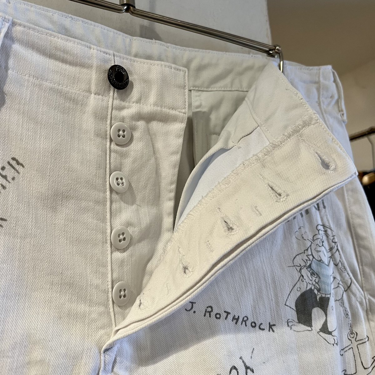 POLO RALPH LAUREN ホワイトデニム メモリアルパンツ カットオフ POLO RALPH LAUREN ホワイトデニム メモリアルパンツ カットオフ