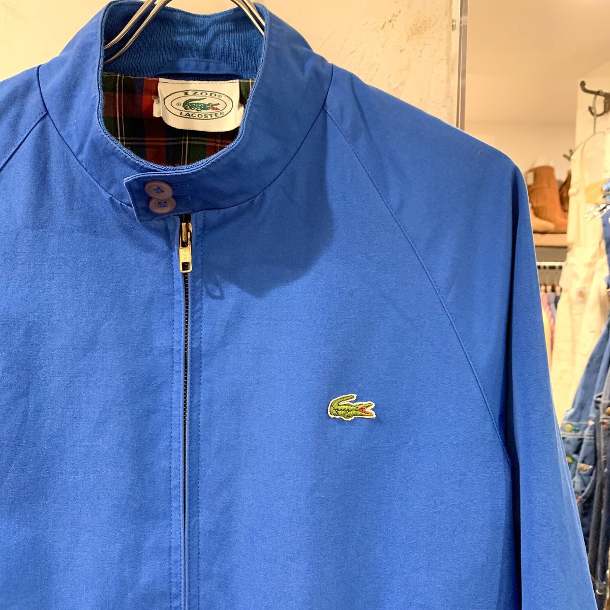 90s IZOD LACOSTE ハリントンジャケット スウィングトップ ブルゾン 90s IZOD LACOSTE ハリントンジャケット スウィングトップ ブルゾン