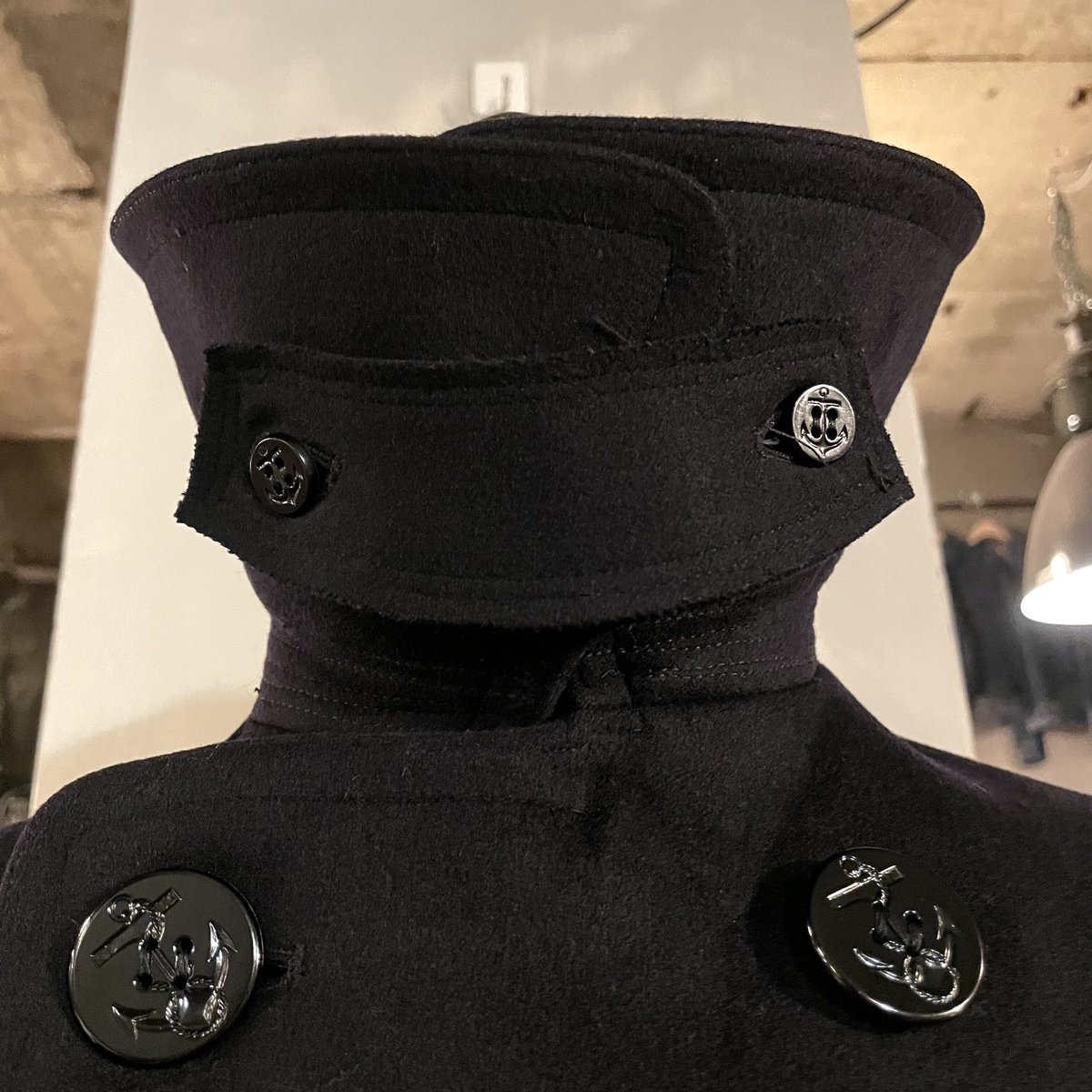 40s US NAVY Pコート 10ボタン チンスト NAVAL CLOTHING FACT...