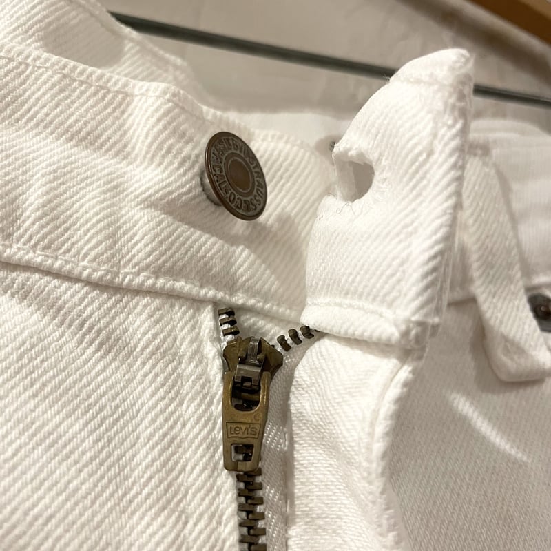 90s Levi's 505 リーバイス ホワイトデニムパンツ ボタン裏575 USA製 19