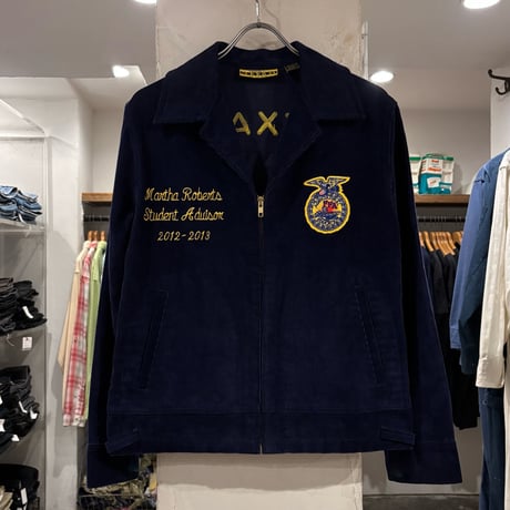 FFA ファーマーズジャケット　ネイビー　USA製　42 100 FFA Jacket Lot 100 Size 40 Made In The United States #EB ZEA