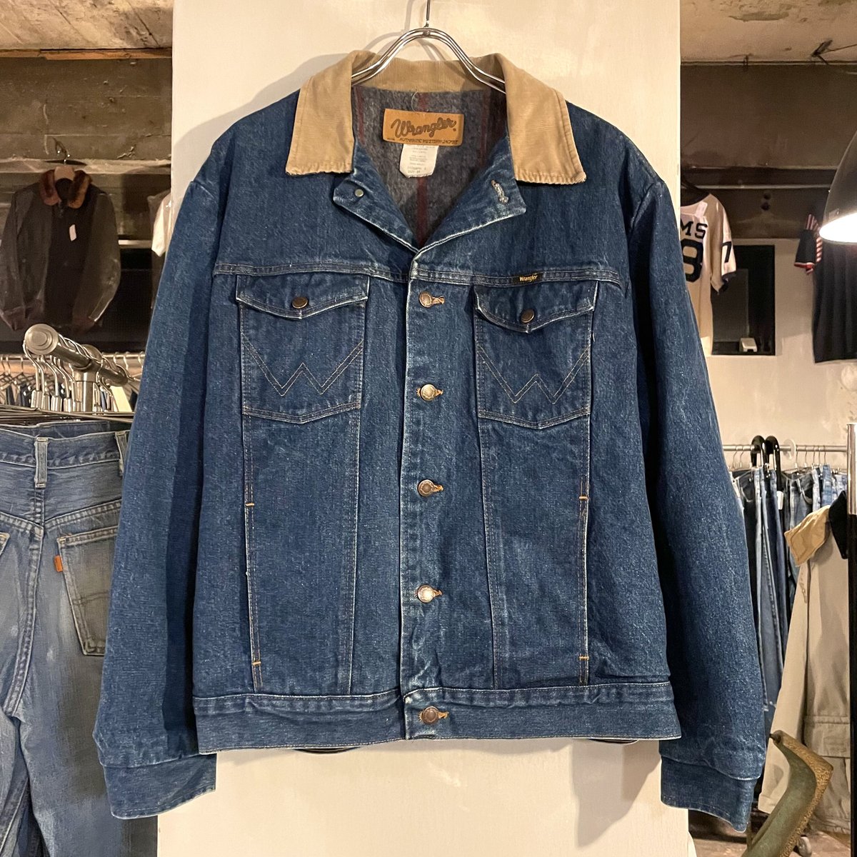 WRANGLER ラングラー　襟コーデュロイ　ジャケット　コットン　キャメル WRANGLER ラングラー 襟コーデュロイ ジャケット コットン キャメル