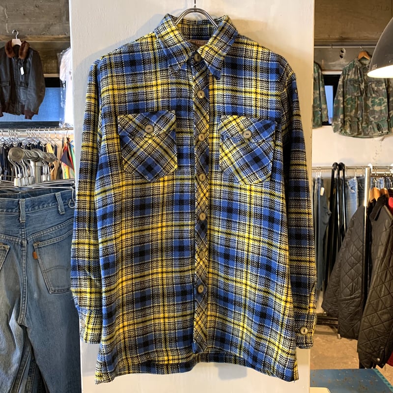 70s H BAR C ウールシャツ ウエスタンシャツ ウエスタンヨーク