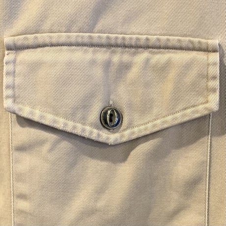 Polo by Ralph Lauren　ミリタリーシャツ　ロングスリーブ　　ユーズド加工　RECON　エポレット　パッチワーク　(S2297)