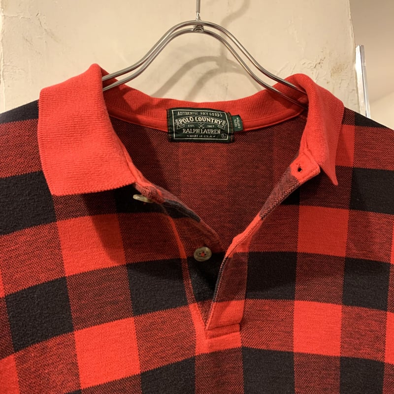 90s POLO COUNTRY L/Sポロシャツ ラルフローレン ポロカントリー