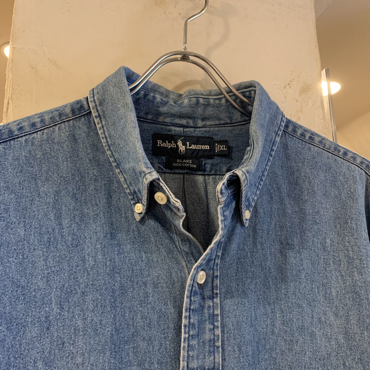 90s Ralph Lauren L/S BDデニムシャツ ラルフローレン ボタン