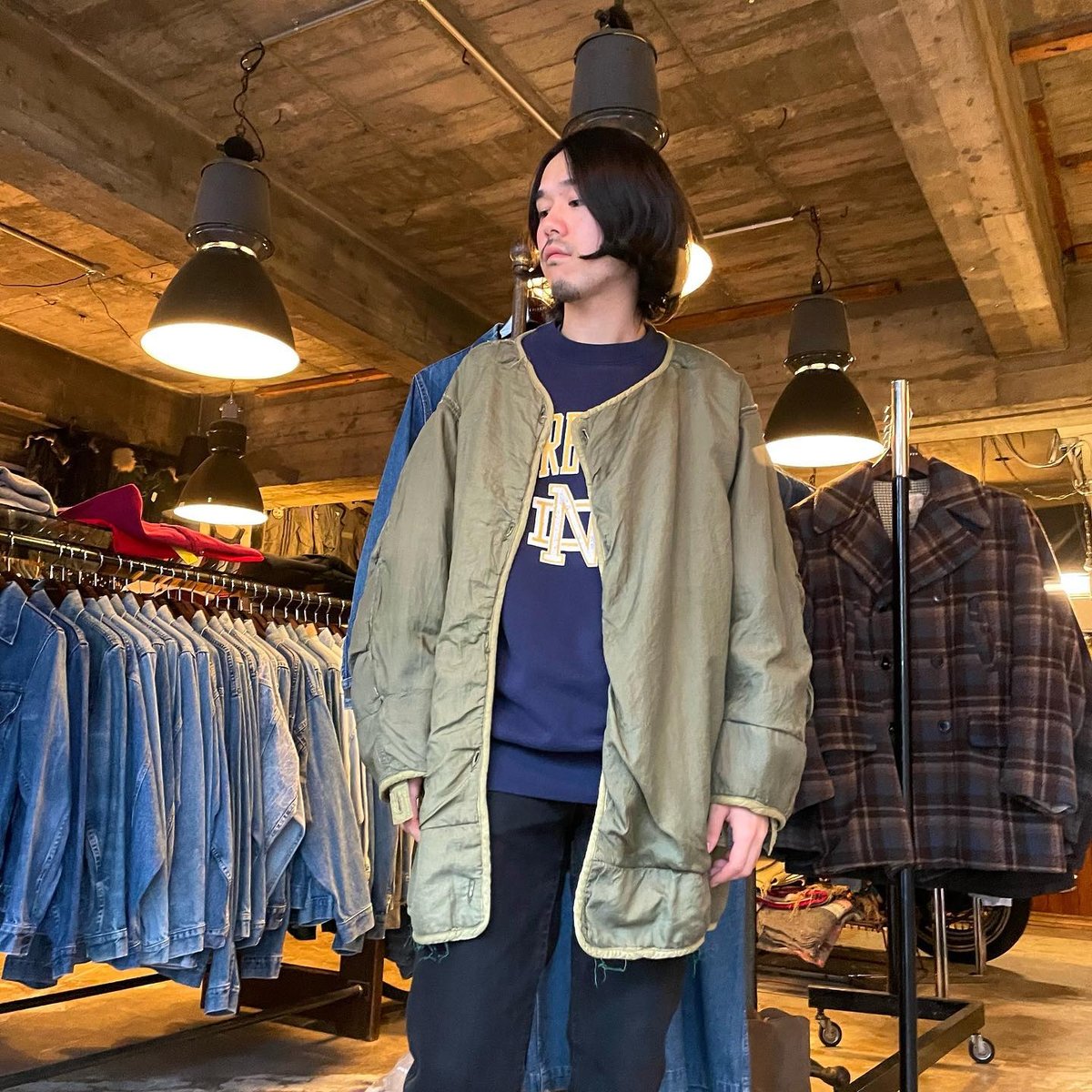 50s US ARMY M-51 Filed Parka Wool Pile Liner ウー...