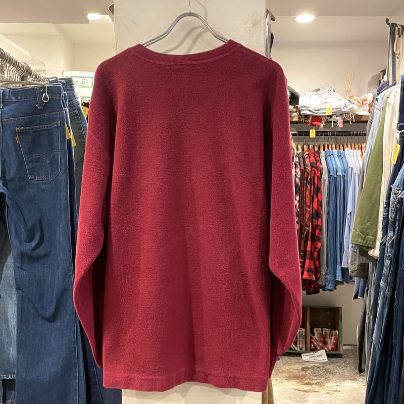 【VALENTINO】希少90sロゴ刺繍オーバーサイズスウェット　ワインレッド系 VALENTINO】希少90sロゴ刺繍オーバーサイズスウェット ワイン