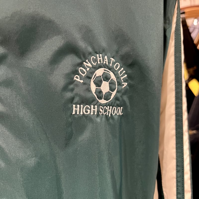 芸能人着用デザイン☆アディダス 刺繍ロゴ スリーライン ナイロンジャケット 90s adidas Logo Nylon Jacket 黒白 M アディダス ナイロン
