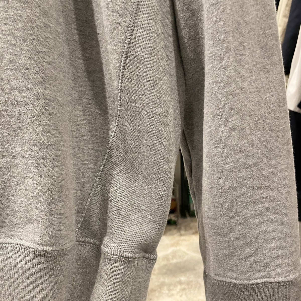 POLO RALPH LAUREN 前Vガゼット 無地 グレー リバースウィーブ POLO RALPH LAUREN 前Vガゼット 無地 グレー リバースウィーブ