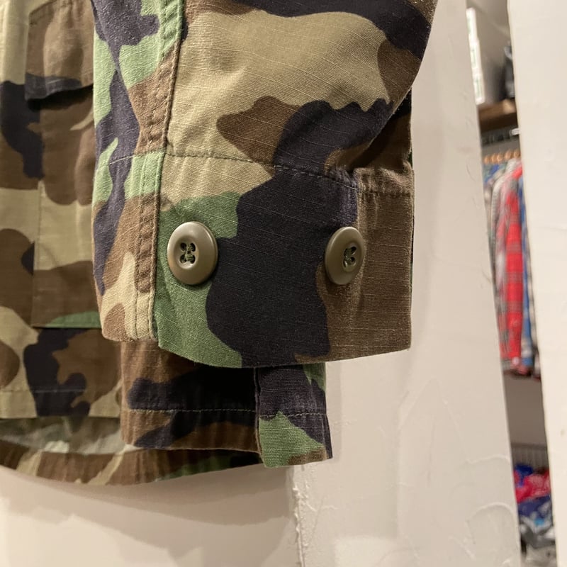 US NAVY ウッドランドカモ BDUジャケット 90s Sサイズ