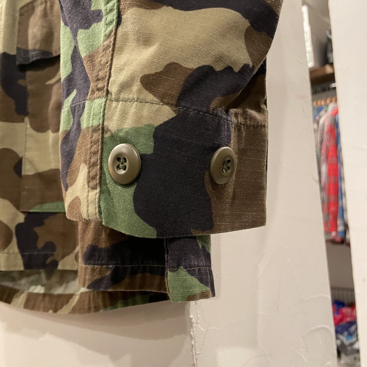 US NAVY ウッドランドカモ BDUジャケット 90s Sサイズ ミリタリー