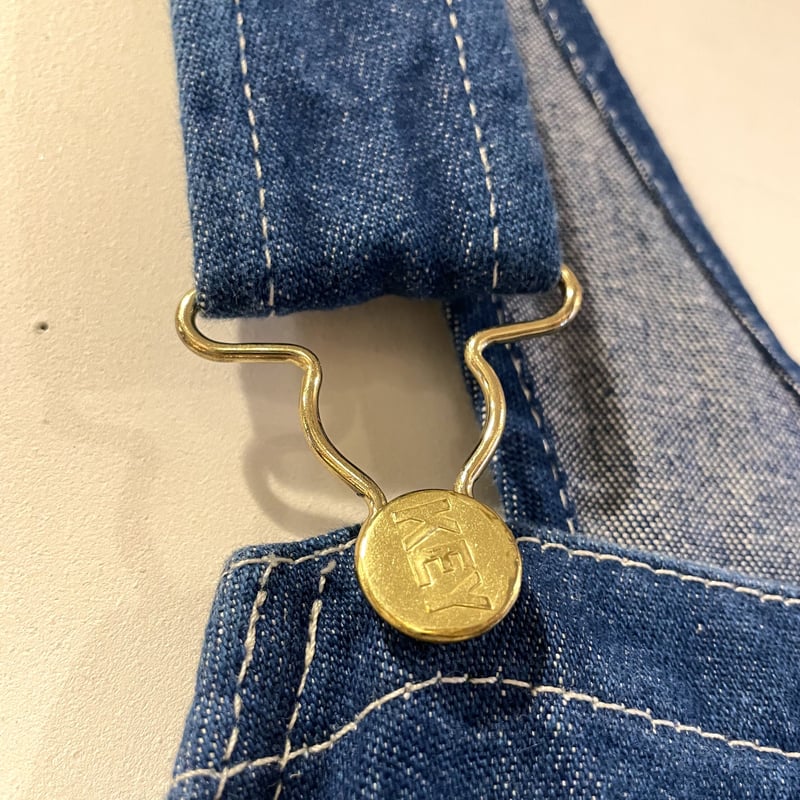 90s〜 KEY デニムオーバーオール 濃紺デニム overalls キー 90年代 (134